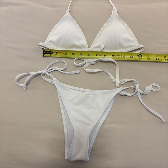 White Triangle String Bikini Set - Picture 5 of 6